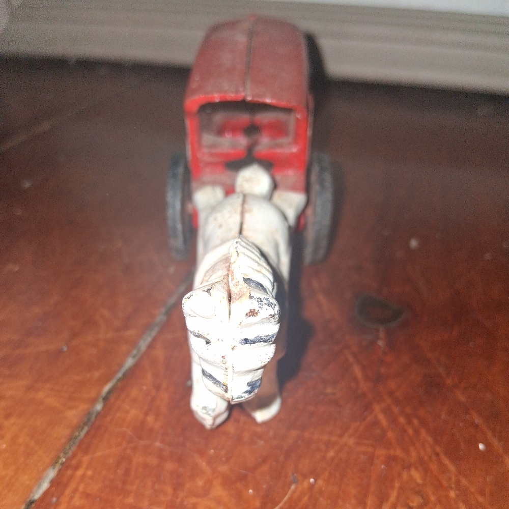 Coca-Cola  Horse-Drawn Wagon & Fresh Milk Horse W/ Wagon Cast Iron Toys Vintage - Picture 5 of 9